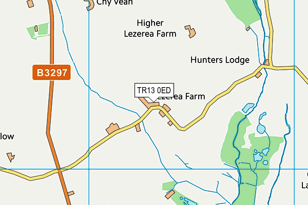 TR13 0ED map - OS VectorMap District (Ordnance Survey)