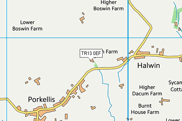 TR13 0EF map - OS VectorMap District (Ordnance Survey)