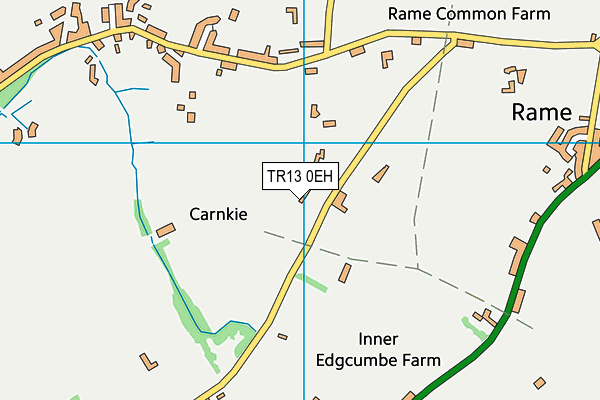 TR13 0EH map - OS VectorMap District (Ordnance Survey)