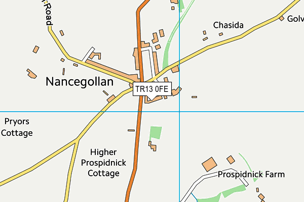 TR13 0FE map - OS VectorMap District (Ordnance Survey)