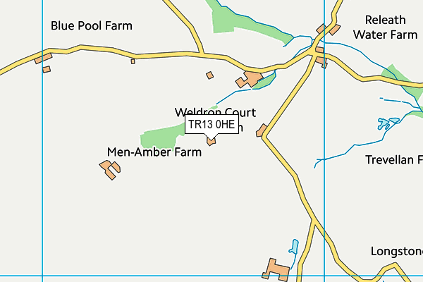 TR13 0HE map - OS VectorMap District (Ordnance Survey)