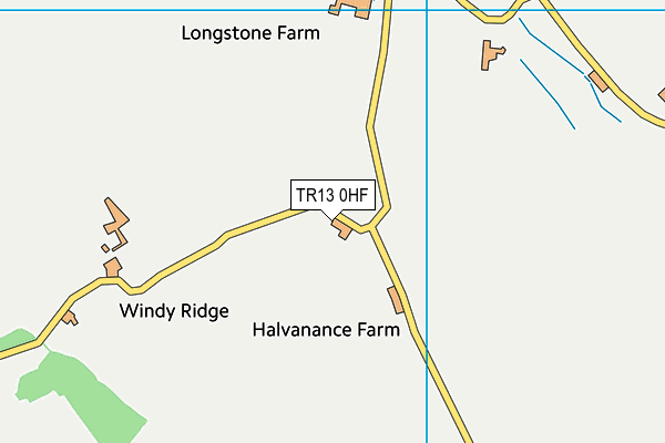 TR13 0HF map - OS VectorMap District (Ordnance Survey)