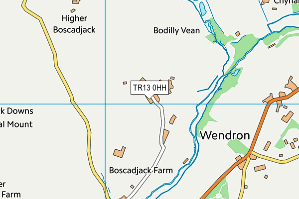 TR13 0HH map - OS VectorMap District (Ordnance Survey)