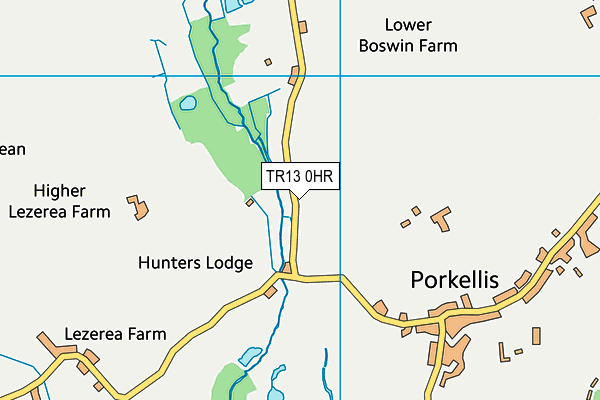 TR13 0HR map - OS VectorMap District (Ordnance Survey)