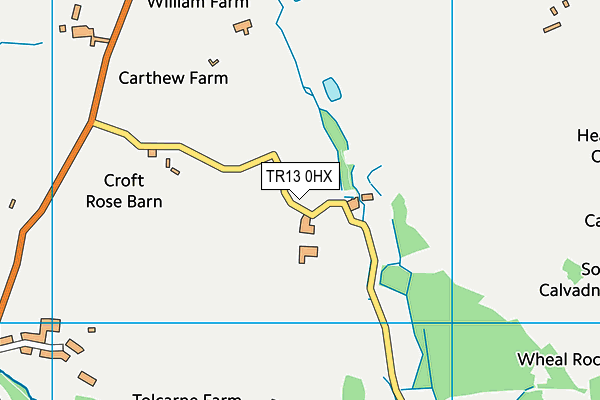 TR13 0HX map - OS VectorMap District (Ordnance Survey)