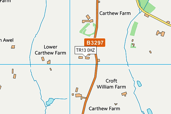 TR13 0HZ map - OS VectorMap District (Ordnance Survey)