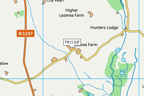 TR13 0JF map - OS VectorMap District (Ordnance Survey)