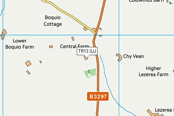 TR13 0JJ map - OS VectorMap District (Ordnance Survey)