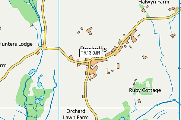 TR13 0JR map - OS VectorMap District (Ordnance Survey)