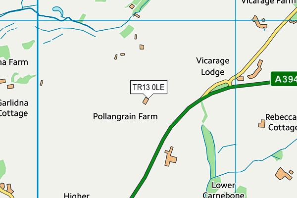 TR13 0LE map - OS VectorMap District (Ordnance Survey)