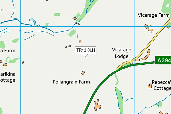 TR13 0LH map - OS VectorMap District (Ordnance Survey)
