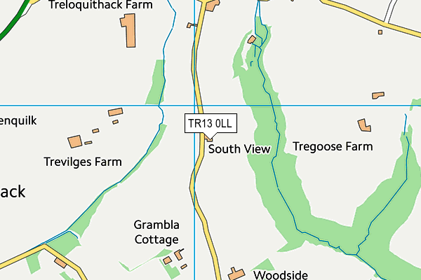 TR13 0LL map - OS VectorMap District (Ordnance Survey)