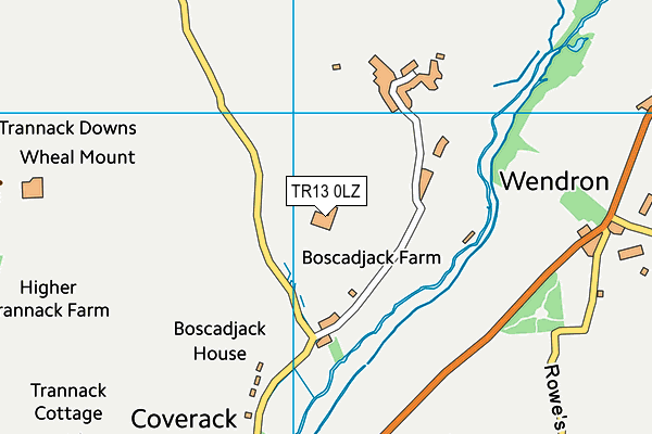 TR13 0LZ map - OS VectorMap District (Ordnance Survey)