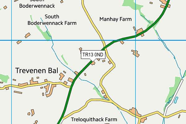 TR13 0ND map - OS VectorMap District (Ordnance Survey)