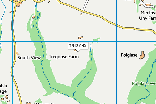 TR13 0NX map - OS VectorMap District (Ordnance Survey)