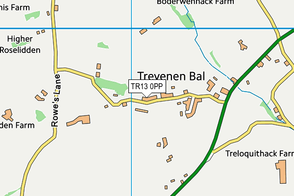 TR13 0PP map - OS VectorMap District (Ordnance Survey)