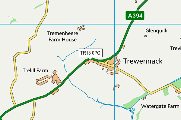TR13 0PQ map - OS VectorMap District (Ordnance Survey)