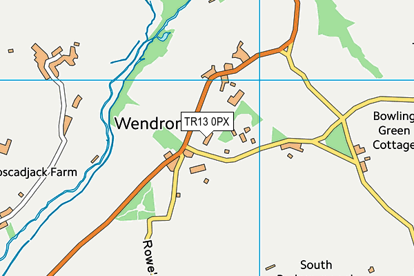 Wendron C Of E Primary School map (TR13 0PX) - OS VectorMap District (Ordnance Survey)