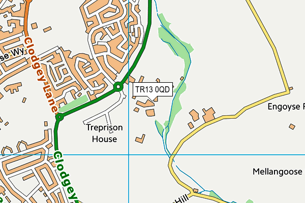 TR13 0QD map - OS VectorMap District (Ordnance Survey)