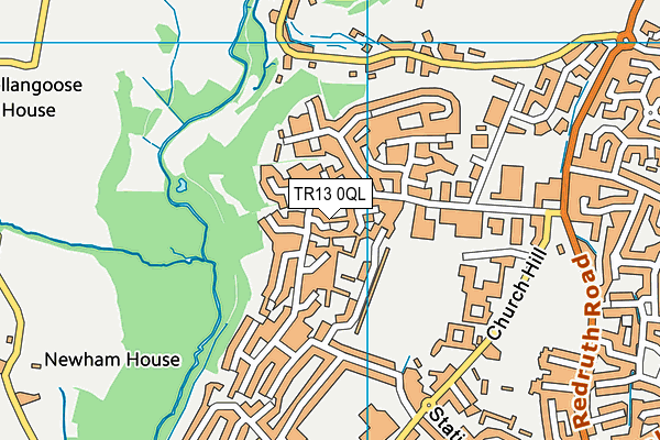 TR13 0QL map - OS VectorMap District (Ordnance Survey)