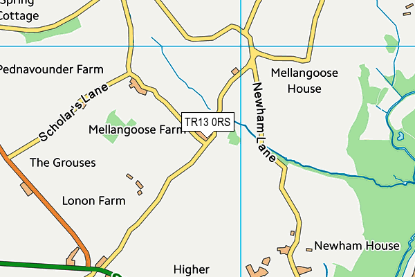 TR13 0RS map - OS VectorMap District (Ordnance Survey)