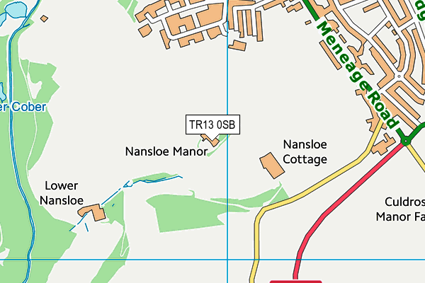 TR13 0SB map - OS VectorMap District (Ordnance Survey)