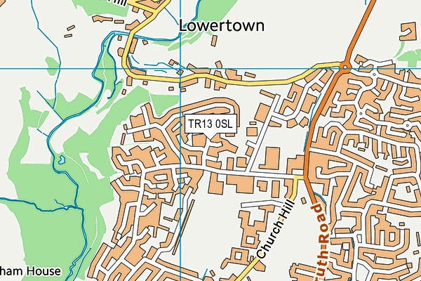 TR13 0SL map - OS VectorMap District (Ordnance Survey)