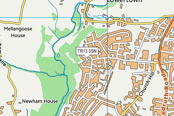 TR13 0SN map - OS VectorMap District (Ordnance Survey)