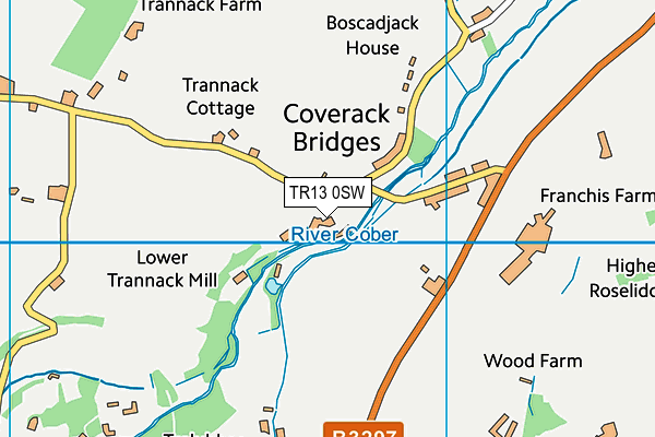 TR13 0SW map - OS VectorMap District (Ordnance Survey)