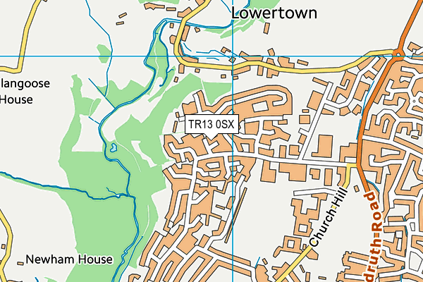 TR13 0SX map - OS VectorMap District (Ordnance Survey)