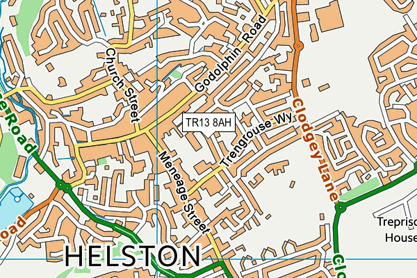 TR13 8AH map - OS VectorMap District (Ordnance Survey)