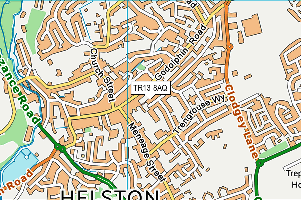 TR13 8AQ map - OS VectorMap District (Ordnance Survey)