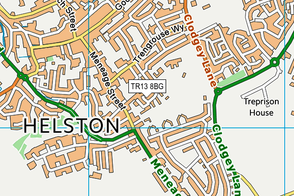 TR13 8BG map - OS VectorMap District (Ordnance Survey)