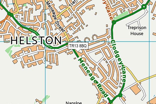 TR13 8BQ map - OS VectorMap District (Ordnance Survey)