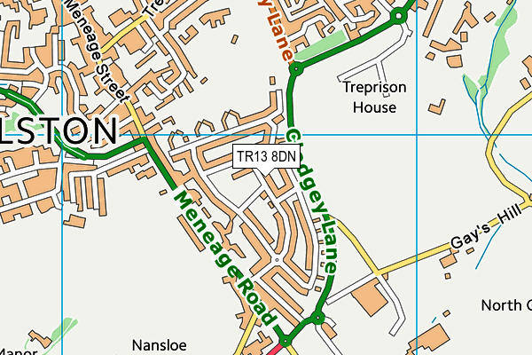 TR13 8DN map - OS VectorMap District (Ordnance Survey)