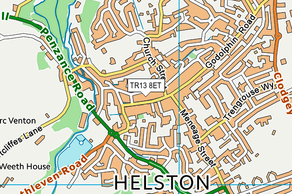 TR13 8ET map - OS VectorMap District (Ordnance Survey)