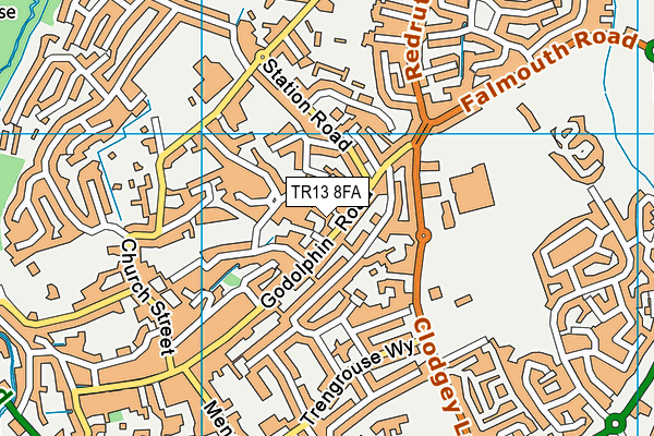 TR13 8FA map - OS VectorMap District (Ordnance Survey)