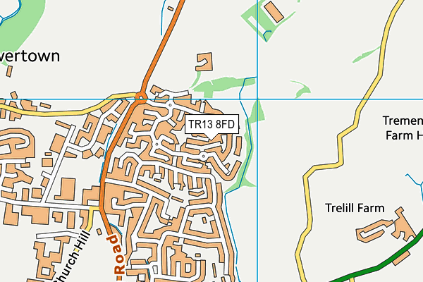 TR13 8FD map - OS VectorMap District (Ordnance Survey)