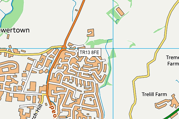 TR13 8FE map - OS VectorMap District (Ordnance Survey)