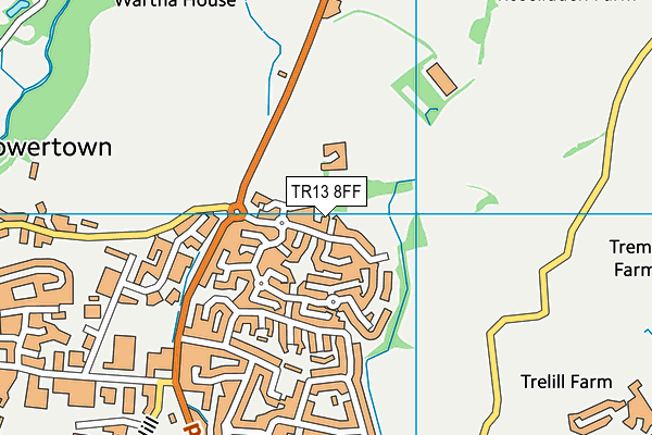 TR13 8FF map - OS VectorMap District (Ordnance Survey)