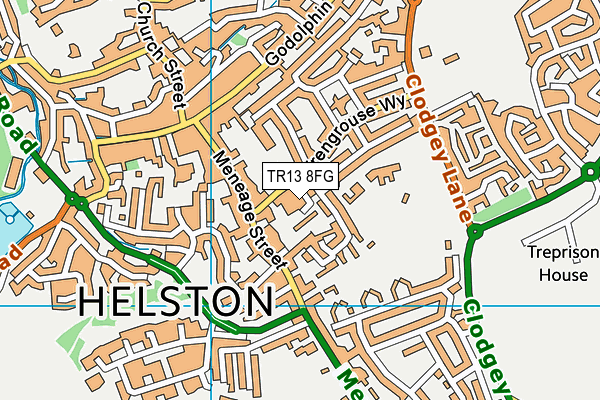 TR13 8FG map - OS VectorMap District (Ordnance Survey)