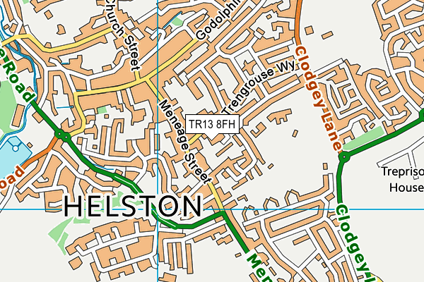 TR13 8FH map - OS VectorMap District (Ordnance Survey)