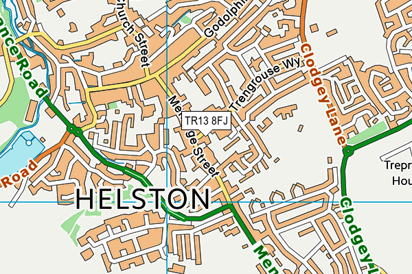 TR13 8FJ map - OS VectorMap District (Ordnance Survey)