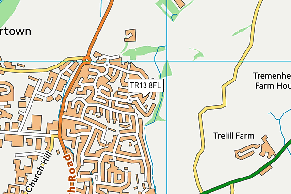 TR13 8FL map - OS VectorMap District (Ordnance Survey)
