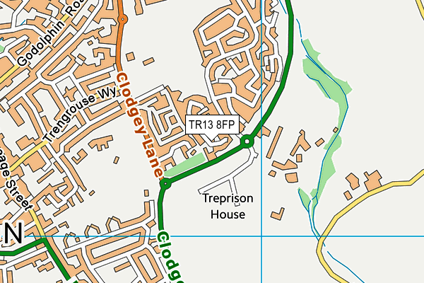 TR13 8FP map - OS VectorMap District (Ordnance Survey)