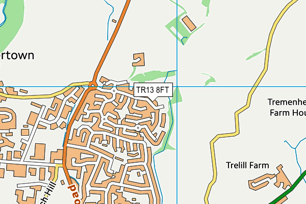 TR13 8FT map - OS VectorMap District (Ordnance Survey)
