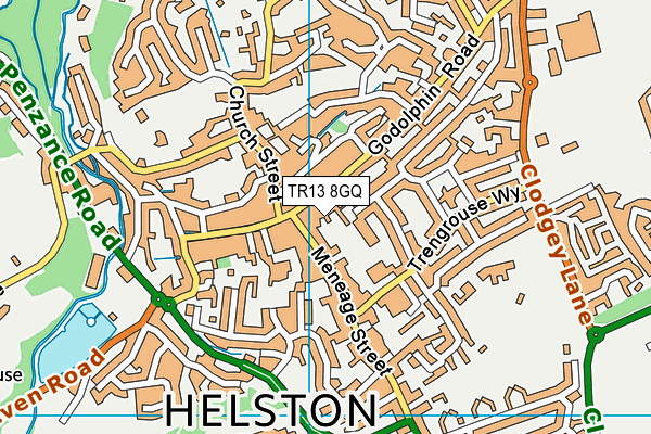 TR13 8GQ map - OS VectorMap District (Ordnance Survey)