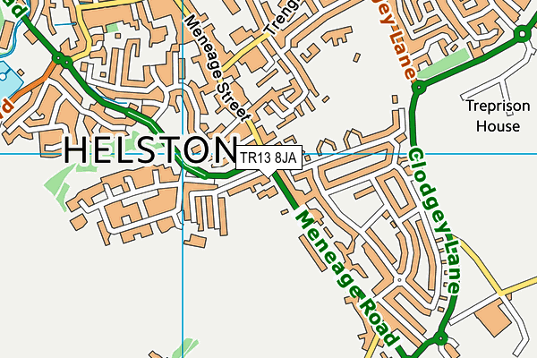 TR13 8JA map - OS VectorMap District (Ordnance Survey)