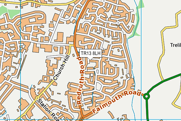 TR13 8LH map - OS VectorMap District (Ordnance Survey)