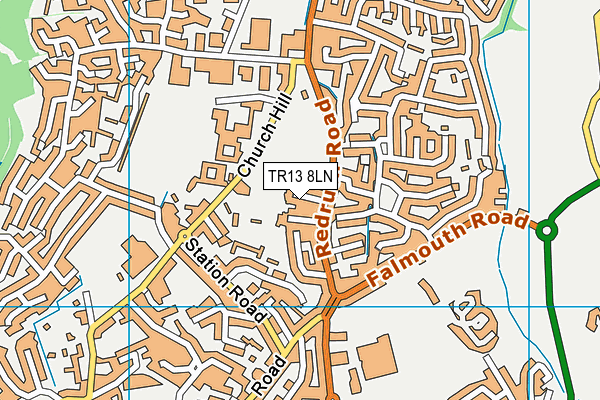 TR13 8LN map - OS VectorMap District (Ordnance Survey)